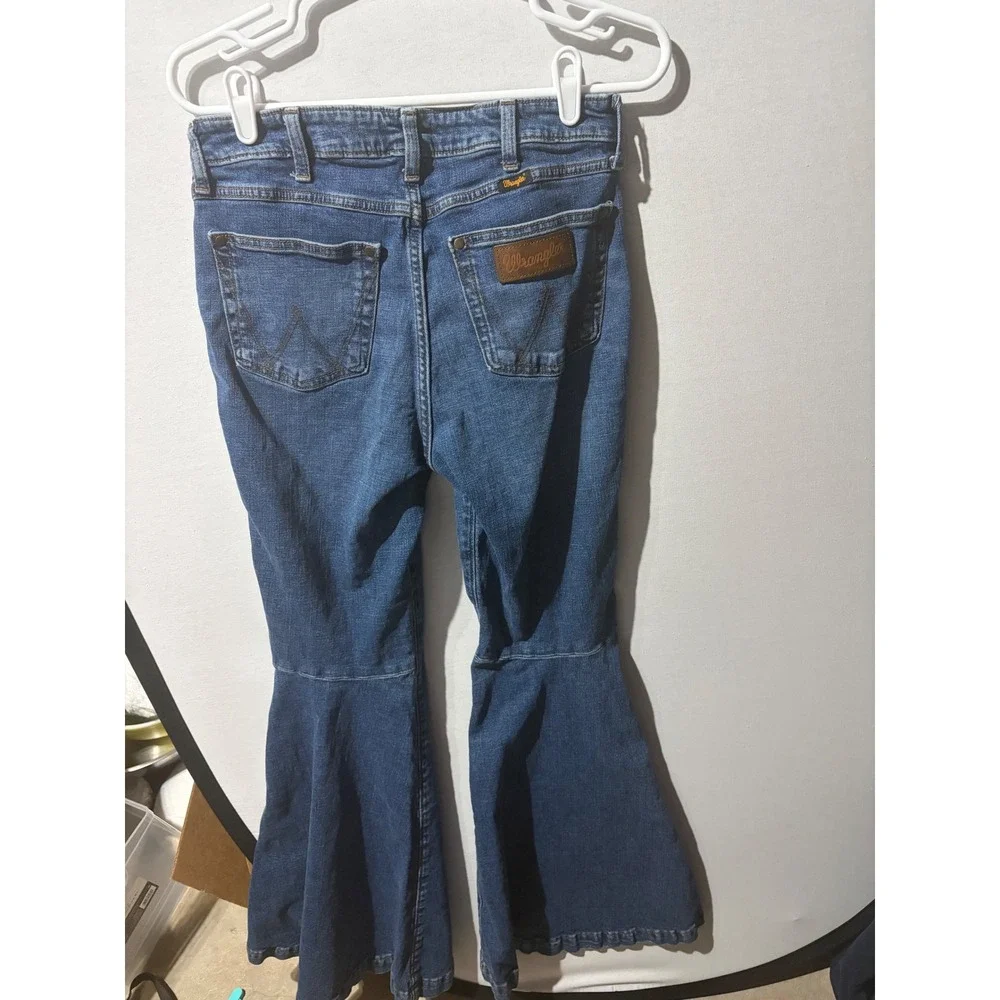 Wrangler Women Blue Denim Flare Bell Bottom Jeans‎ 28 x 34